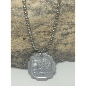 1978 5738  Israel 1 Agora Coin Pendant Unisex Necklace Jerusalem Tel Aviv. A1